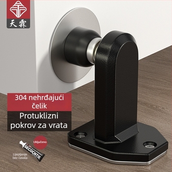 Magnetni držač vrata, model 960-L, nehrđajući čelik, nadzemna instalacija, montiranje na pod, ručno upravljanje