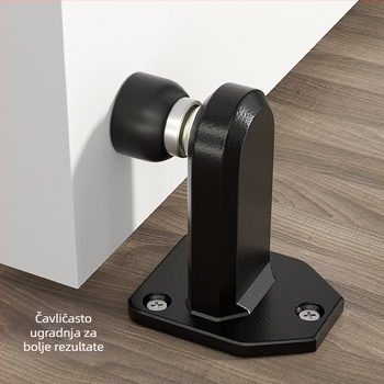 Magnetni držač vrata, model 960-L, nehrđajući čelik, nadzemna instalacija, montiranje na pod, ručno upravljanje