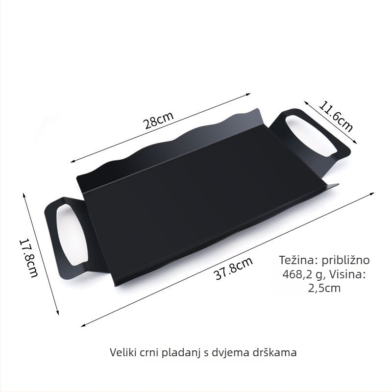 Kvadratna posuda od nehrđajućeg čelika s elektroplatiranom površinom, promjer 18–18,9 cm, moderni minimalistički stil, posuda za čaj, voće i desert