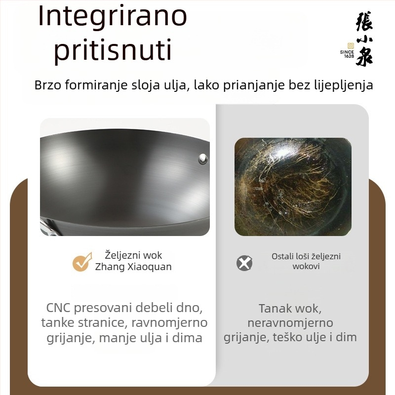 Wok od finog željeza, kineskog stila, s nepriľnavim premazom, staklenim poklopcem, model C30640100
