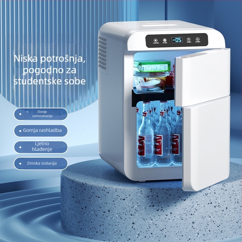 KOQOMA kompresorski autohladnjak, univerzalna 12V/24V kompatibilnost, kapacitet 20L+, potrošnja 48-75W, hladi do 0°C