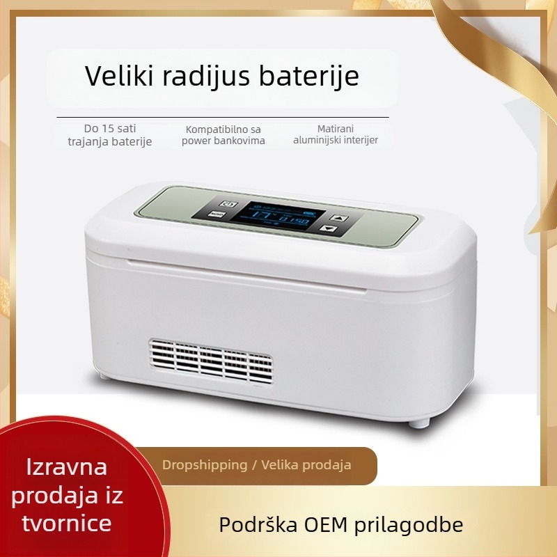 Poluvodički automobilni hladnjak, prijenosni, 5 L, 12V, 15W, 2–18°C, ABS plast