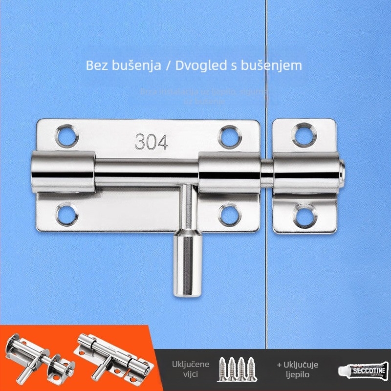 Nerđajući čelični mortise zasun za vrata – Model Stainless Steel Mortise Latch, Tip: Drugo, Površinska obrada: Polirano, Brend: Three Cats