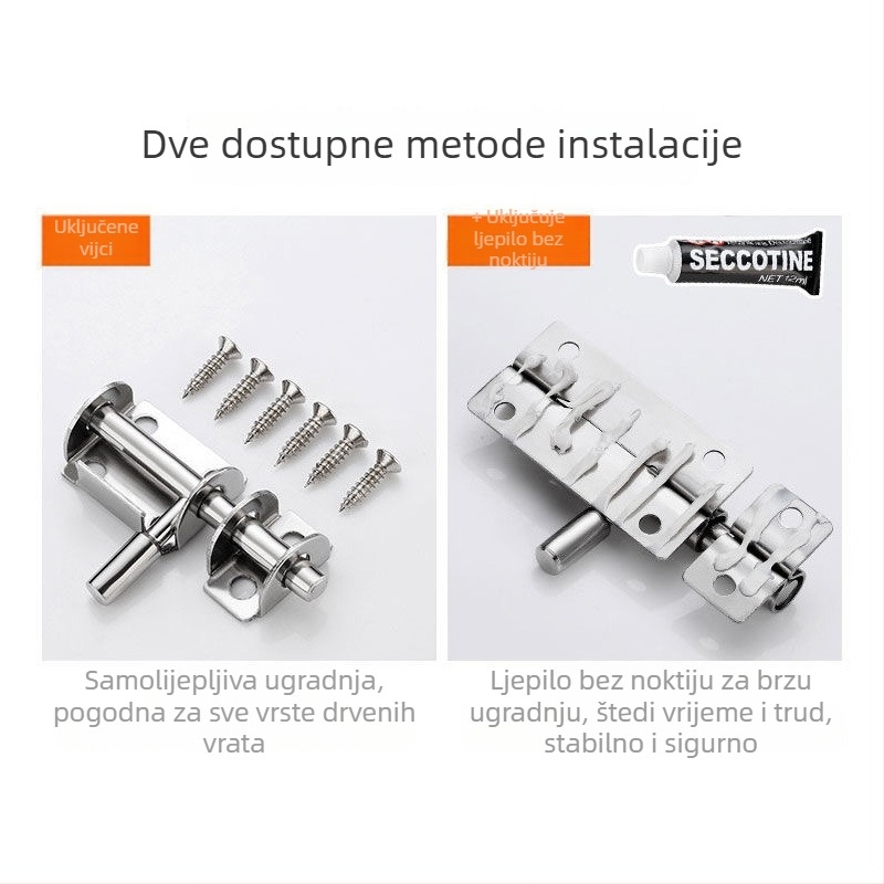 Nerđajući čelični mortise zasun za vrata – Model Stainless Steel Mortise Latch, Tip: Drugo, Površinska obrada: Polirano, Brend: Three Cats