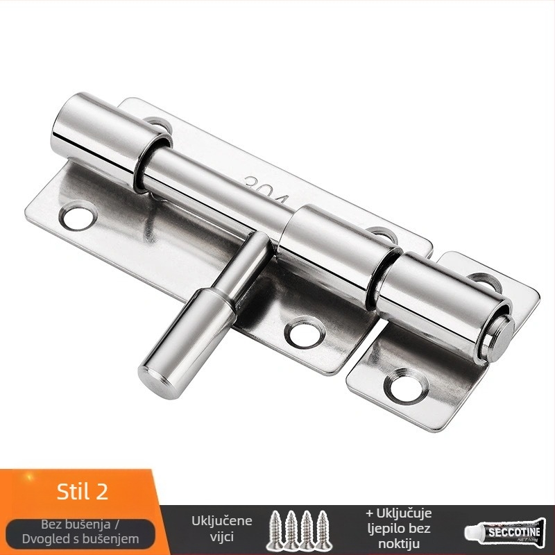 Nerđajući čelični mortise zasun za vrata – Model Stainless Steel Mortise Latch, Tip: Drugo, Površinska obrada: Polirano, Brend: Three Cats