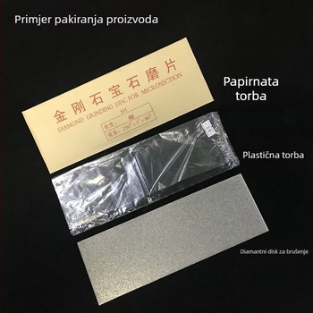 Pravokutni dijamantni brusni komad s elektroplatiranim čeličnim podlogom, pogodan za jadeit, staklo, keramiku i metal.