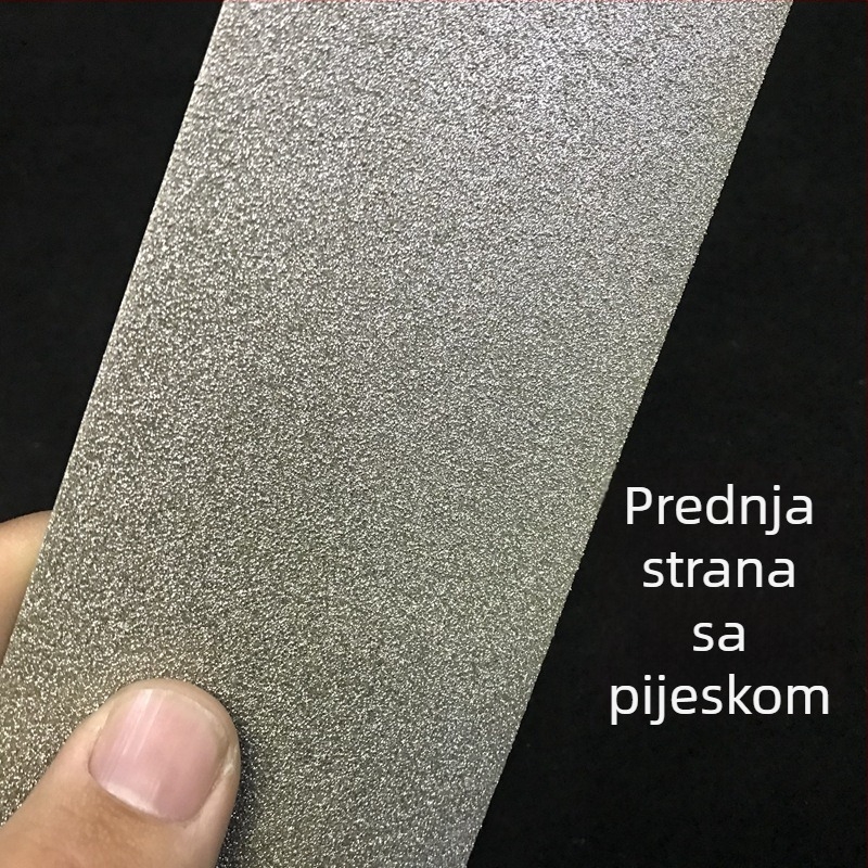 Pravokutni dijamantni brusni komad s elektroplatiranim čeličnim podlogom, pogodan za jadeit, staklo, keramiku i metal.