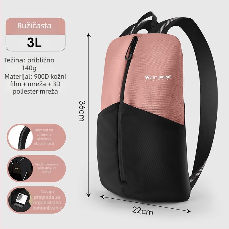 West Rider biciklistički ruksak – 3L kapacitet, materijal 900D s mrežom i 3D poliesterskom mrežom, model Yp0707416