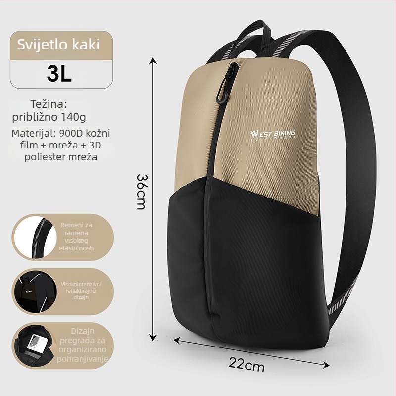 West Rider biciklistički ruksak – 3L kapacitet, materijal 900D s mrežom i 3D poliesterskom mrežom, model Yp0707416