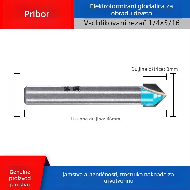 Dongcheng drvoobradna freza — legirani dvostruko oštri ravni nož, kanali-nož, glava graviranja