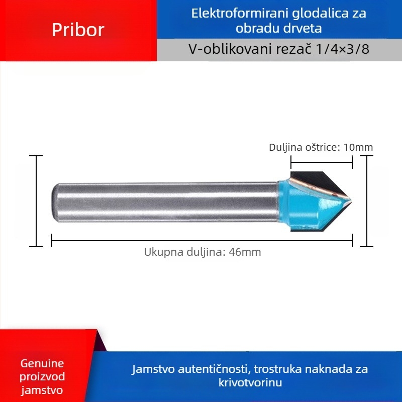 Dongcheng drvoobradna freza — legirani dvostruko oštri ravni nož, kanali-nož, glava graviranja