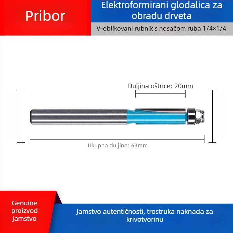 Dongcheng drvoobradna freza — legirani dvostruko oštri ravni nož, kanali-nož, glava graviranja