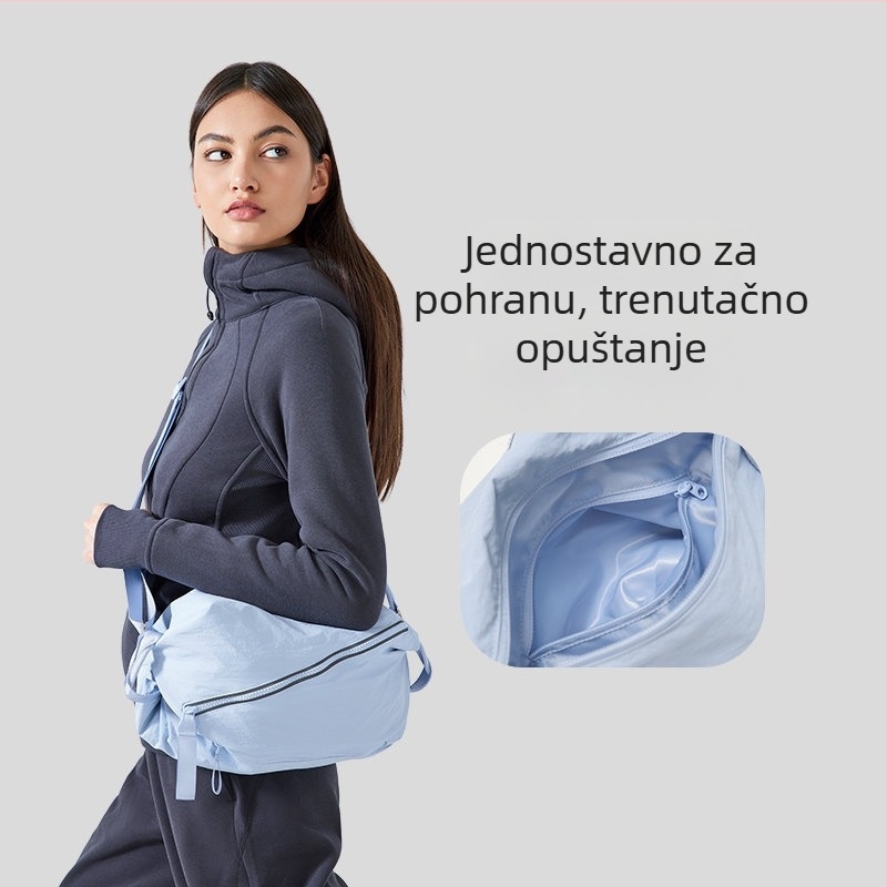 Vodootporan ruksak za outdoor putovanja, 10 L, najlon, križni remen preko ramena, ženska biciklistička torba s navlakom za kišu