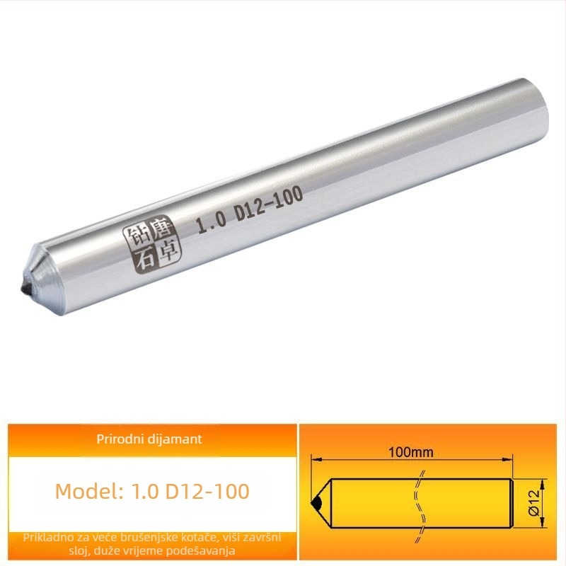Diamantska olovka za popravak abrazivnih kotača - Tang zhuo diamond, model ST101080, elektroplatiranje, prerada keramike