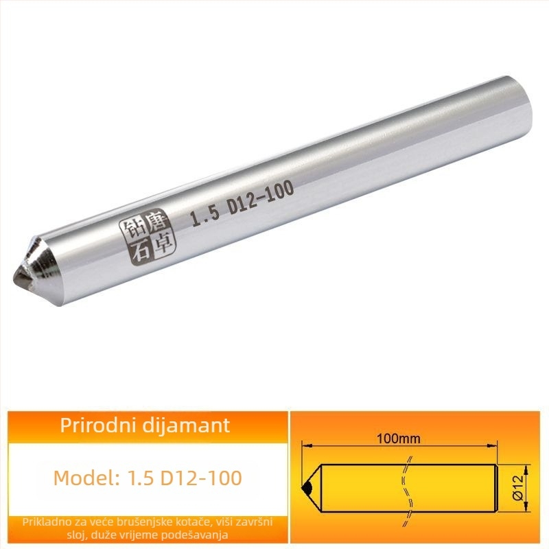 Diamantska olovka za popravak abrazivnih kotača - Tang zhuo diamond, model ST101080, elektroplatiranje, prerada keramike