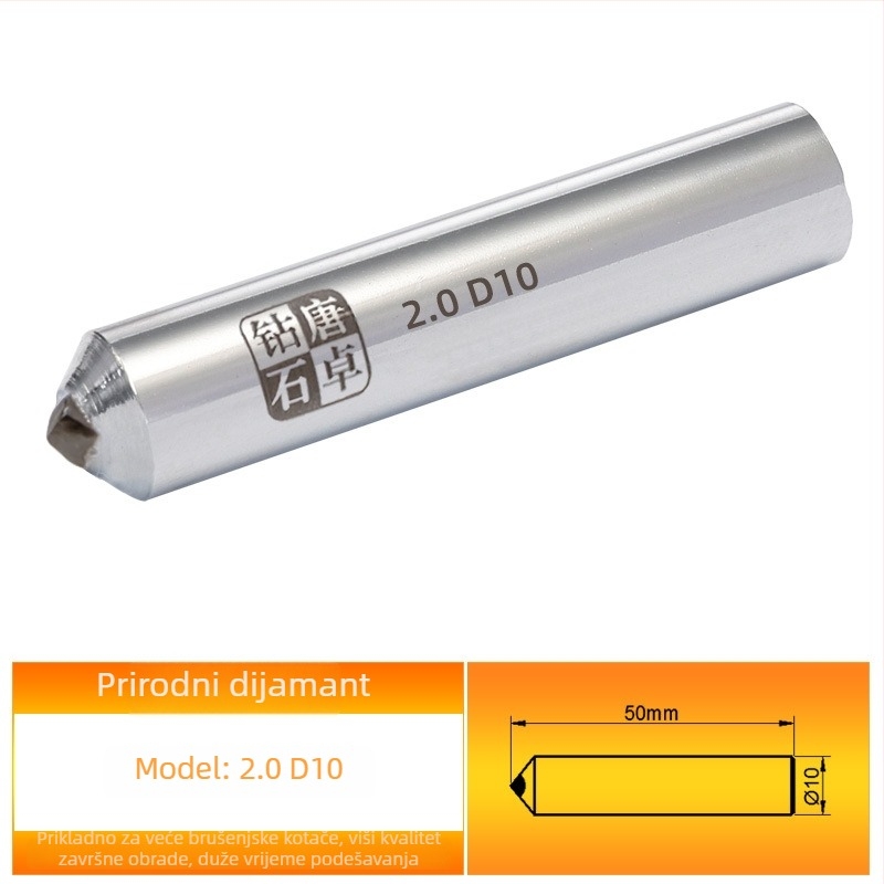 Diamantska olovka za popravak abrazivnih kotača - Tang zhuo diamond, model ST101080, elektroplatiranje, prerada keramike