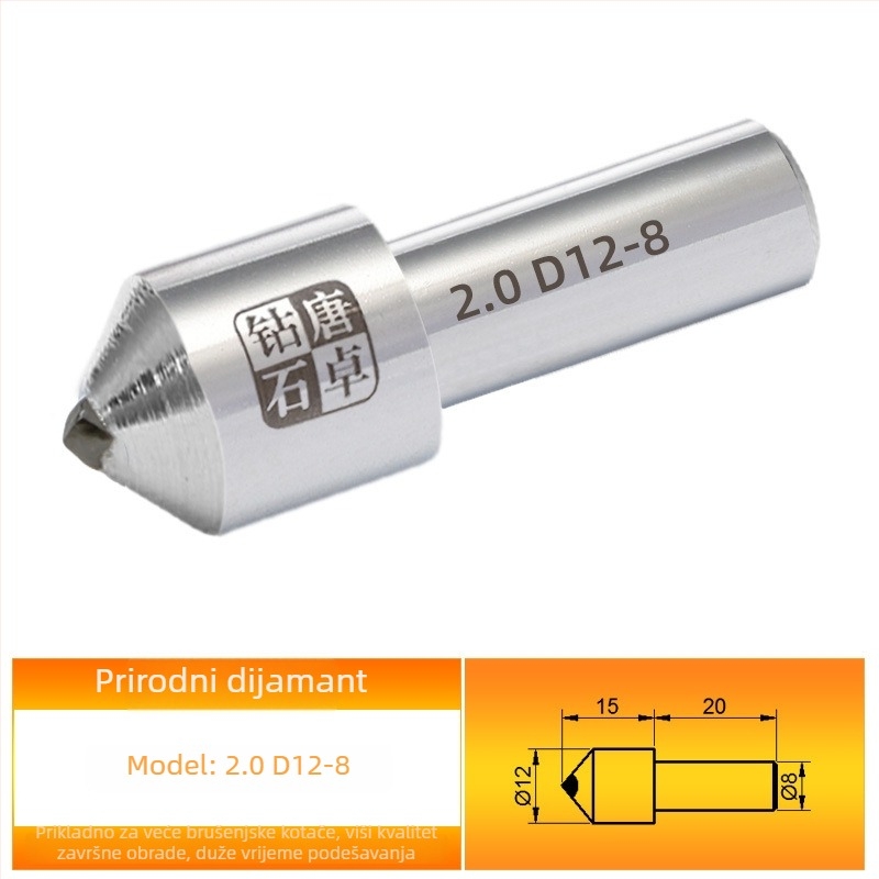 Diamantska olovka za popravak abrazivnih kotača - Tang zhuo diamond, model ST101080, elektroplatiranje, prerada keramike