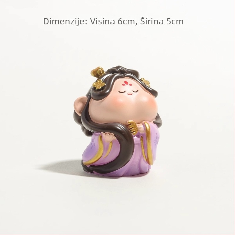 Stolna dekoracija: Amitabha Buda i Bog bogatstva, od smole, sladak stil, poklon za kolegu za rođendan ili Božić