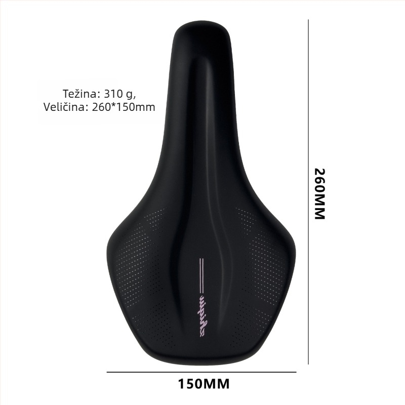 ZHIQIU sjedalo za bicikl, PU koža, memorijska pjena, PA12 plast, sportski dizajn, težina 310 g