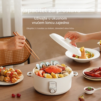 Električna posuda za kuhanje 2.1-4 L, keramički unutarnji spremnik, upravljanje gumbom, brzo para, sve-u-jednom, za kućanstva i domove studenata