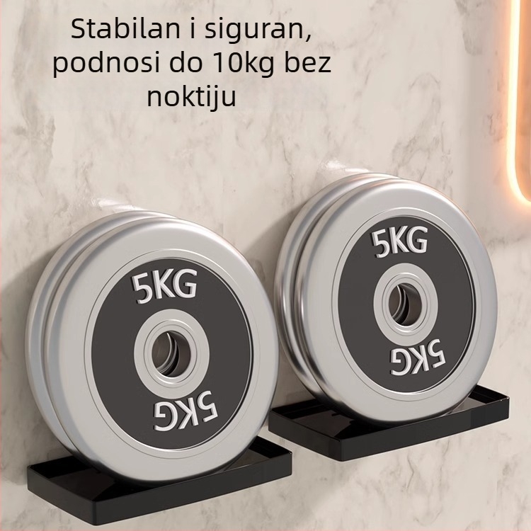 Zidni regaľ za kupaonicu za papir – bez bušenja, plastični materijal, 1 razina, nosivost 10 kg, oksidirajući završni sloj