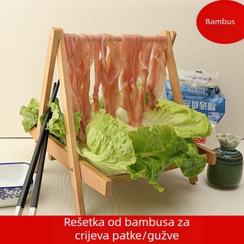 Držač za posluživanje od bambusa za priloge uz Hot Pot — nepravilnog oblika, minimalistički stil, Novi kineski stil