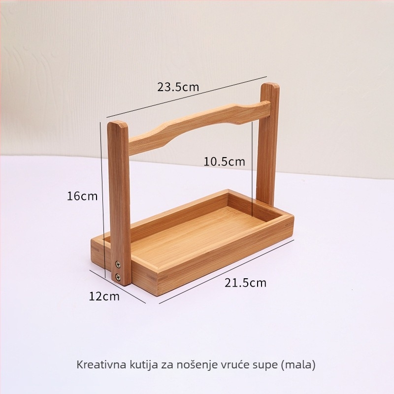 Držač za posluživanje od bambusa za priloge uz Hot Pot — nepravilnog oblika, minimalistički stil, Novi kineski stil
