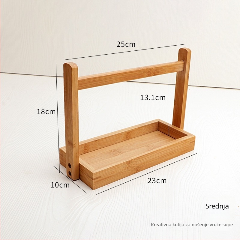Držač za posluživanje od bambusa za priloge uz Hot Pot — nepravilnog oblika, minimalistički stil, Novi kineski stil