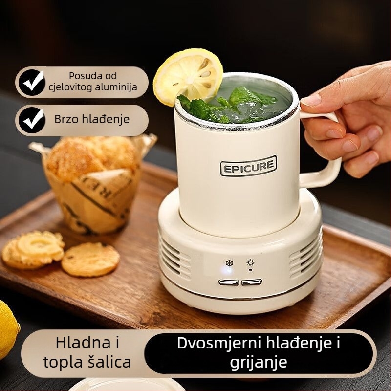 Mini stolna šalica za hlađenje i zagrijavanje napitaka, metalno tijelo, jednostavan stil, marka A friend