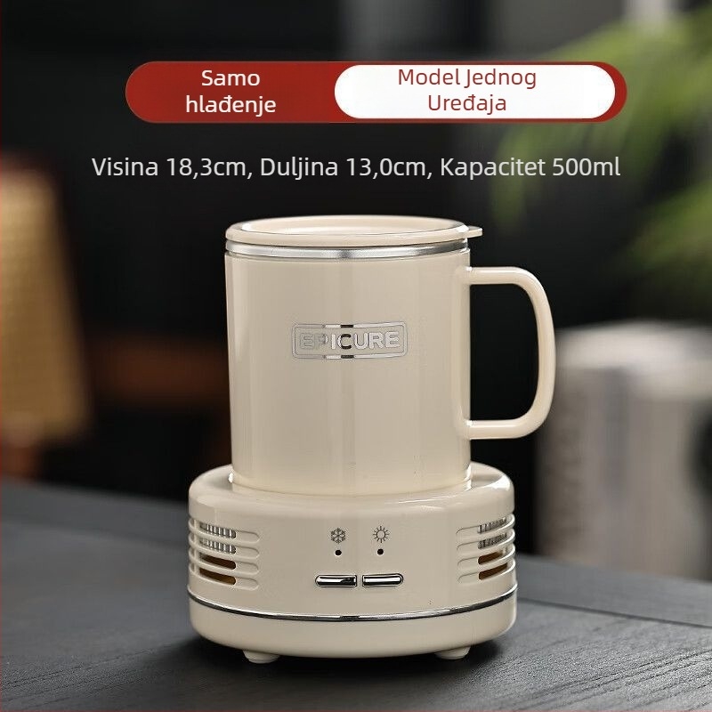 Mini stolna šalica za hlađenje i zagrijavanje napitaka, metalno tijelo, jednostavan stil, marka A friend