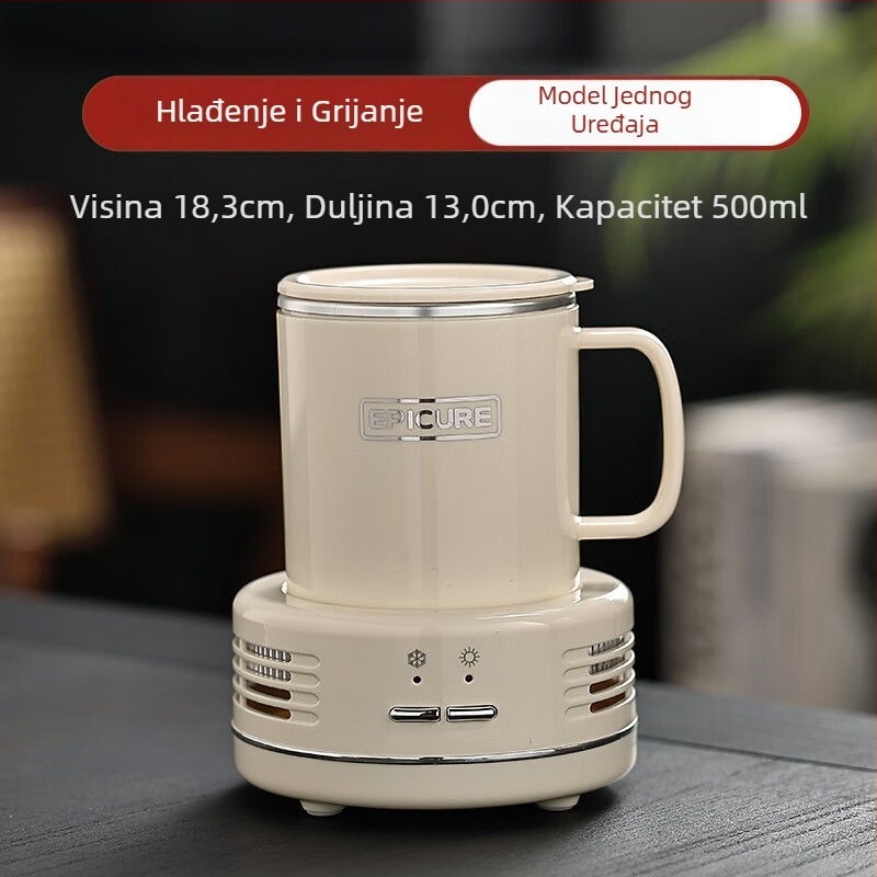 Mini stolna šalica za hlađenje i zagrijavanje napitaka, metalno tijelo, jednostavan stil, marka A friend