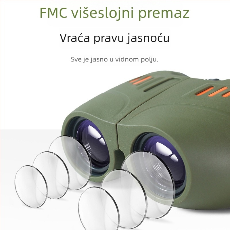 Hongli Hl-8x25 binokular, kompaktno i prijenosno za koncerte i kazališta, 8× povećanje, objektiv 25 mm, vidno polje 6,5°, izlazna zjenica 3,1 mm