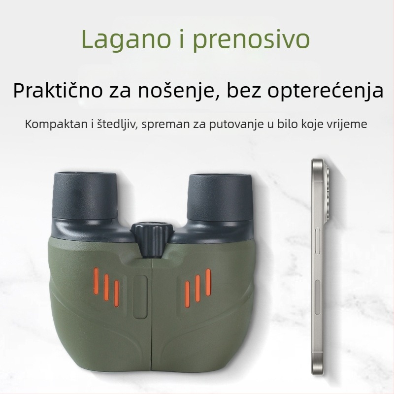 Hongli Hl-8x25 binokular, kompaktno i prijenosno za koncerte i kazališta, 8× povećanje, objektiv 25 mm, vidno polje 6,5°, izlazna zjenica 3,1 mm