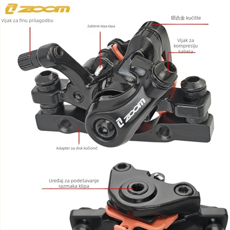 Zoom Db-180 Mehanički disk kaliper za MTB – prednji i stražnji