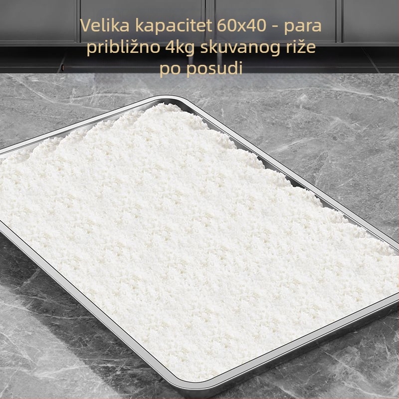 Pravokutni tanjur za parenje od 304 nehrđajućeg čelika, mat završetak, kineski stil, nije pogodan za mikrovalnu