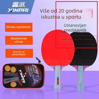 Xinpai reketa za stolni tenis s pločom od lipovog drveta, reverse guma, horizontalni zahvat, standardne specifikacije