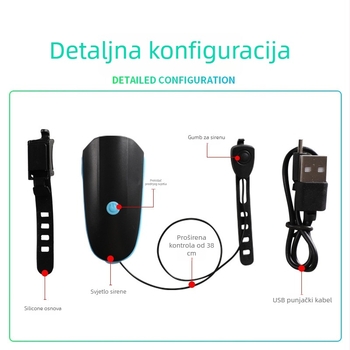 7588 Višenamjensko prednje svjetlo za bicikl s klaksonom, za dječje bicikle, za planinske i cestovne bicikle