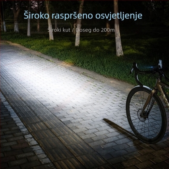 HARONBK prednja biciklistička svjetiljka sa solarnim napajanjem, rog i zvono, snažna LED svjetiljka za noćnu vožnju po planinama