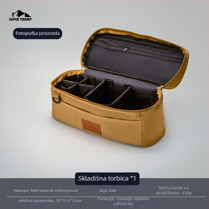 Set vrećica za začine na otvorenom – prijenosni kuhinjski set za kampiranje (Brand: Super wanderer; Specifikacija: Set; Kategorija proizvoda: torba/kutija za pohranu)