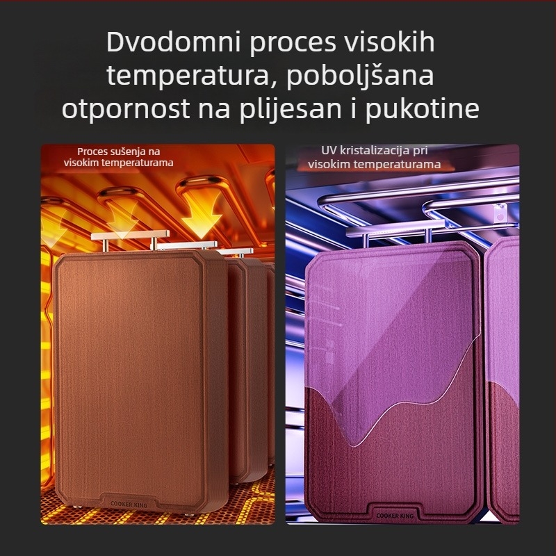 Ebony daska za rezanje od masivnog drveta, dvostrana, COOKER KinG, porijeklo Yongkang, proljeće 2021 izlazak