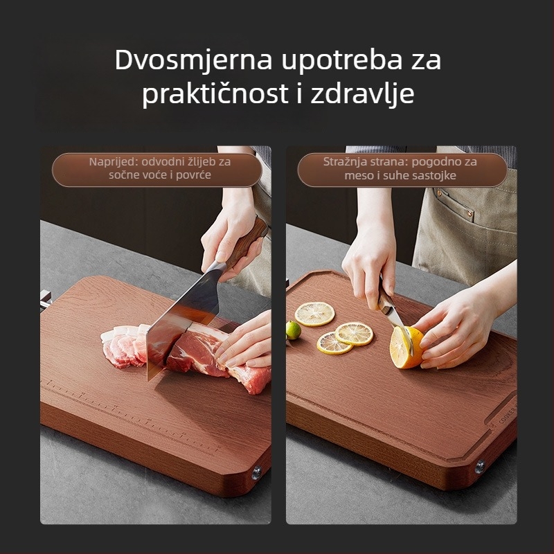 Ebony daska za rezanje od masivnog drveta, dvostrana, COOKER KinG, porijeklo Yongkang, proljeće 2021 izlazak