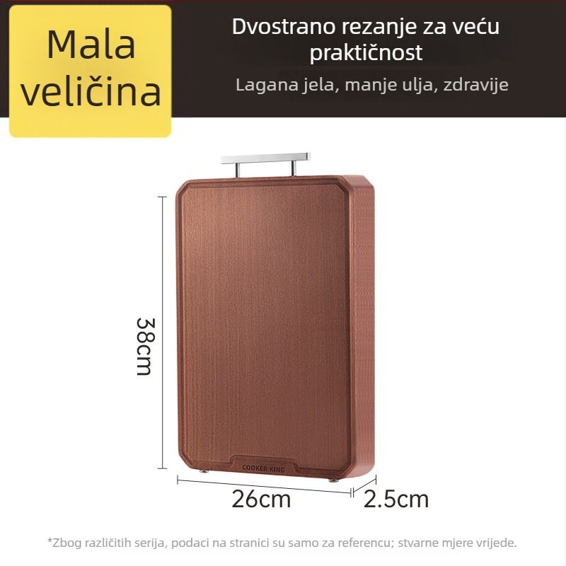 Ebony daska za rezanje od masivnog drveta, dvostrana, COOKER KinG, porijeklo Yongkang, proljeće 2021 izlazak