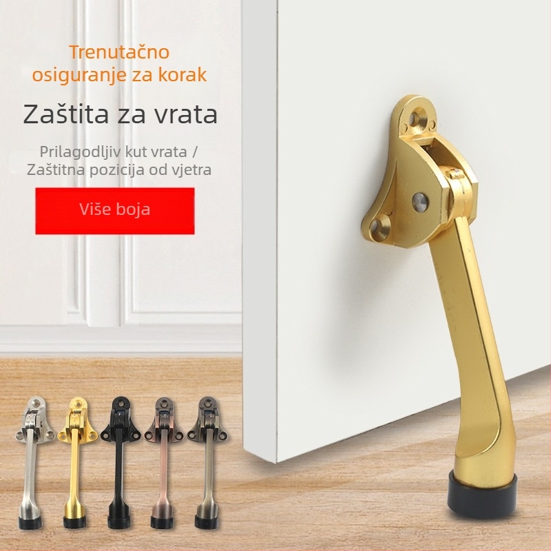Zaptivač vrata MS, cinkov legura, podnožno postavljanje, površina s žičnim uzorkom, ručno upravljanje