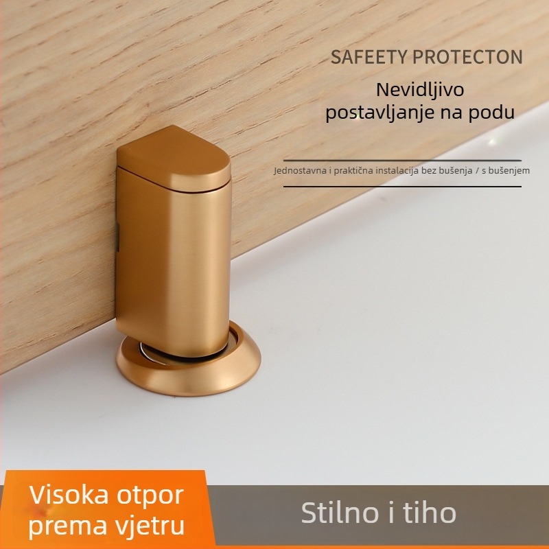 Hy9 stopper za vrata, cinkov spoj, podna montaža, automatski, moderni minimalistički dizajn