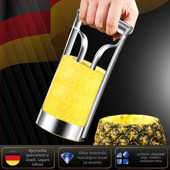 Alat za izdvajanje jezgre i ekstrakciju pulpe ananasa, 304 nehrđajući čelik, ušteda napora, višenamjenski, moderni minimalistički dizajn