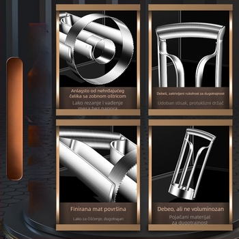 Alat za izdvajanje jezgre i ekstrakciju pulpe ananasa, 304 nehrđajući čelik, ušteda napora, višenamjenski, moderni minimalistički dizajn