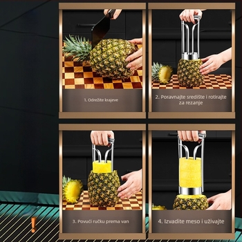 Alat za izdvajanje jezgre i ekstrakciju pulpe ananasa, 304 nehrđajući čelik, ušteda napora, višenamjenski, moderni minimalistički dizajn