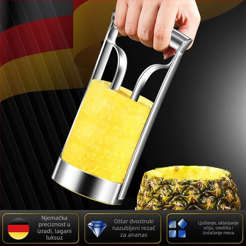 Alat za izdvajanje jezgre i ekstrakciju pulpe ananasa, 304 nehrđajući čelik, ušteda napora, višenamjenski, moderni minimalistički dizajn