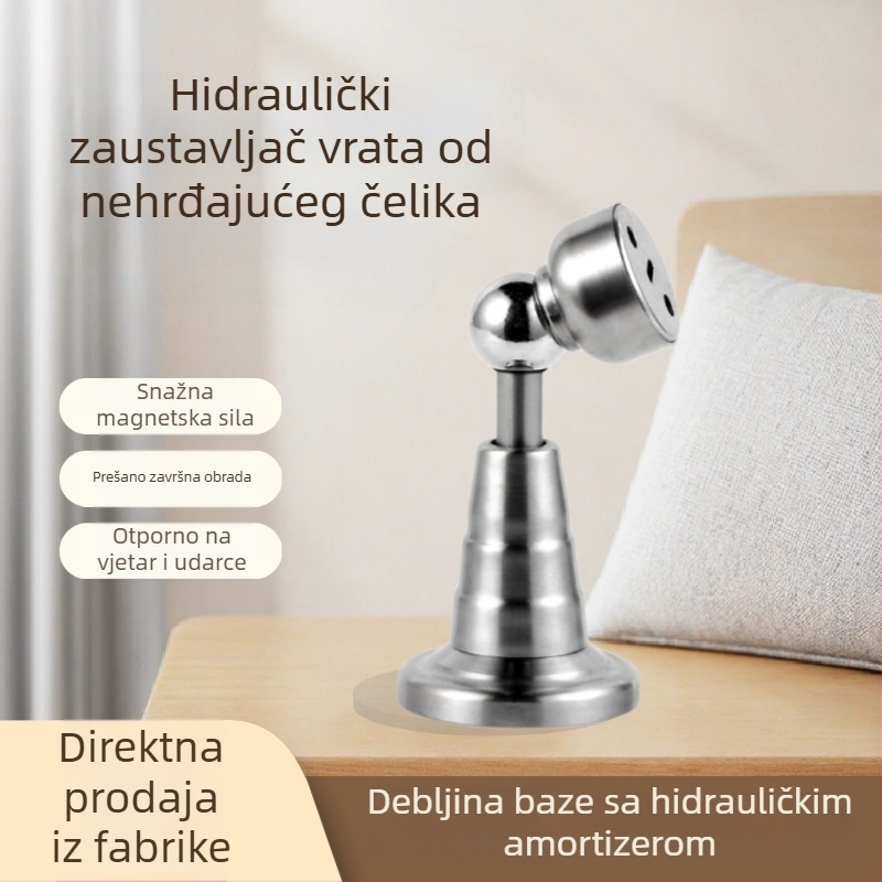 MX001 hidraulički držač vrata od 304 nehrđajućeg čelika, elektroplating završna obrada, podna montaža, ručno upravljanje