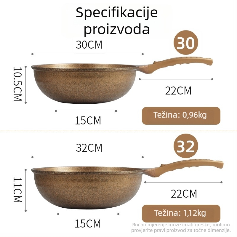 Wok HB30 | aluminijska legura, višeslojno dno, titan injekcijski premaz, poklop od nehrđajućeg čelika sa staklenim prozorom